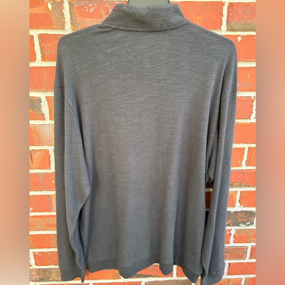NWT Roundtree & Yorke Mens Gray 1/4 Zip Long Sleeve Pullover Size XLT - Picture 2 of 4